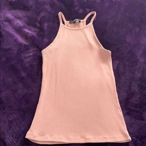 Ribbed Blush Spaghetti Strap Tank